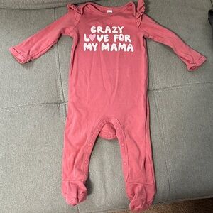 Okie Dokie Pink Footie - Crazy Love for My Mama